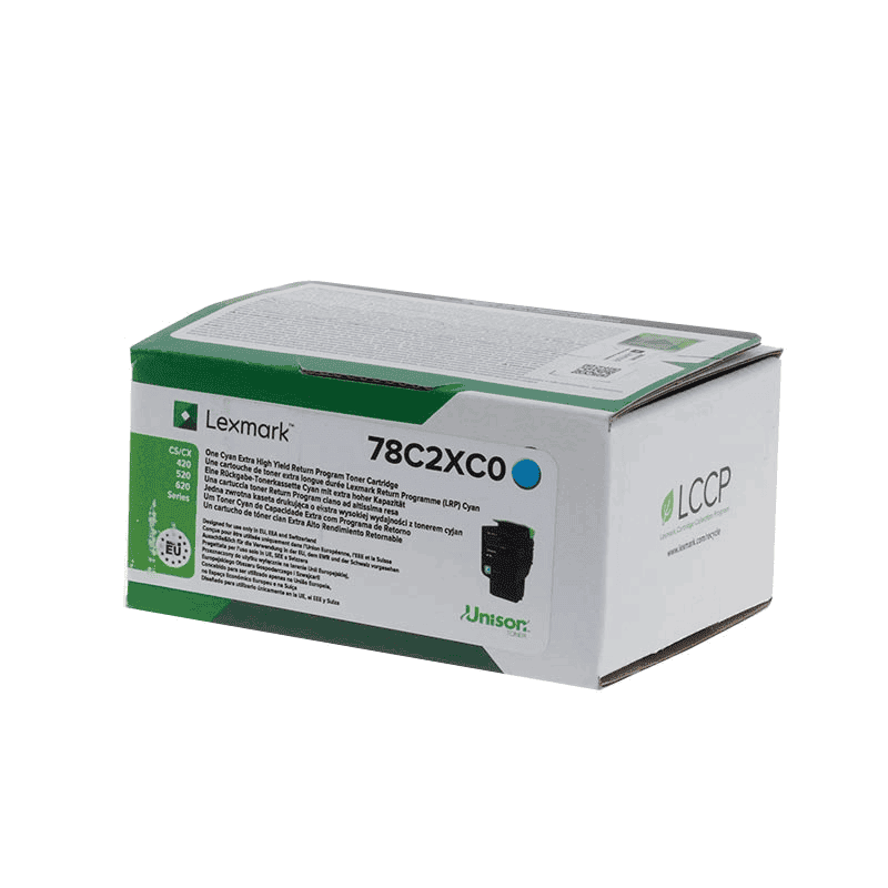 Lexmark Tóner 782XC / 78C2XC0 Cyan XXL