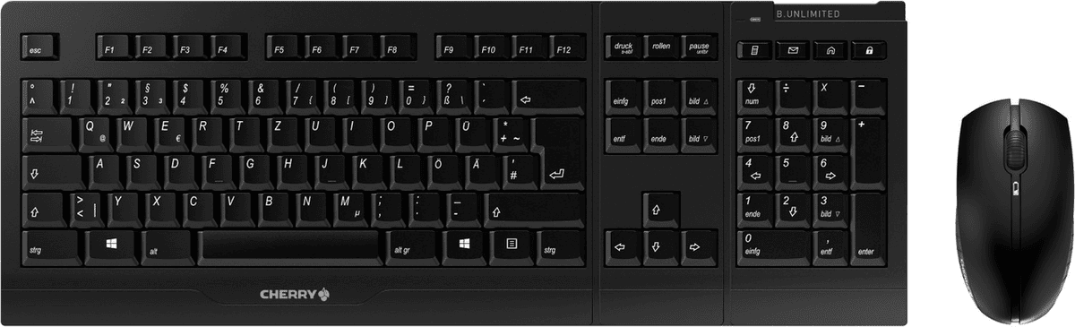 Cherry Set de ratón y teclado UNLTD3 / JD-0410DE-2 Negro